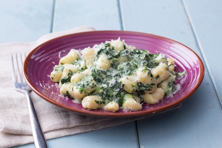 Gnocchi mit Stracchino und Spinat