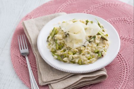 Spargelrisotto mit Raspadura