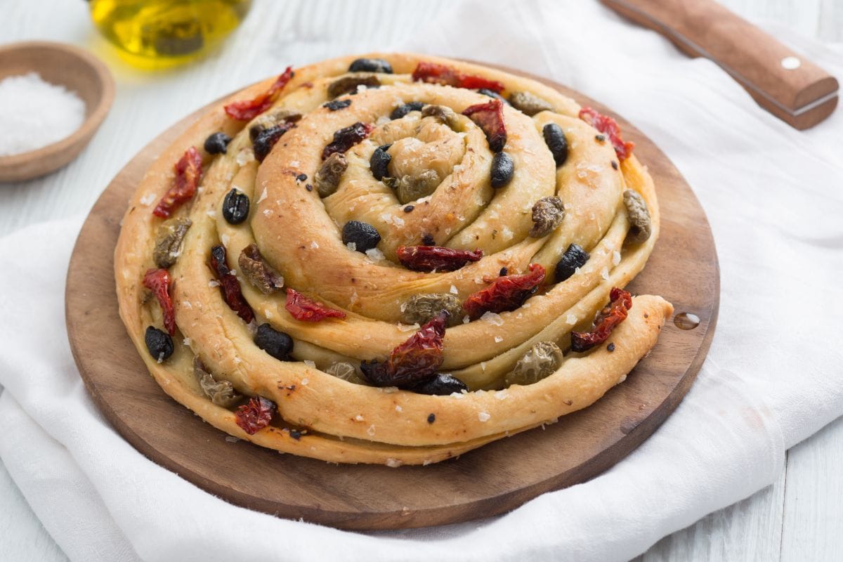 Gerolltes Focaccia