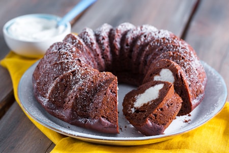 Kakaokuchen mit Kokosherz