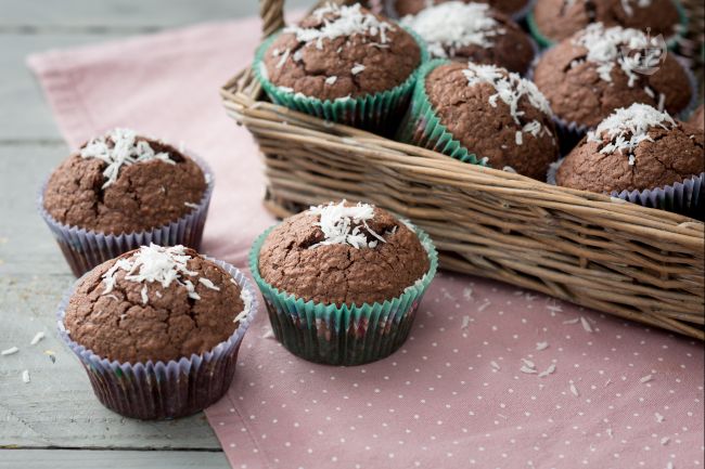 Kokos-Schokoladen-Muffins - Italienische Rezepte von GialloZafferano Kokos-Schokoladen-Muffins - Italienische Rezepte von GialloZafferano