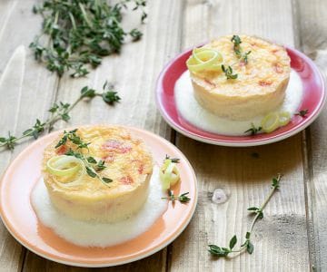 Flan aus Paprika und Lauch