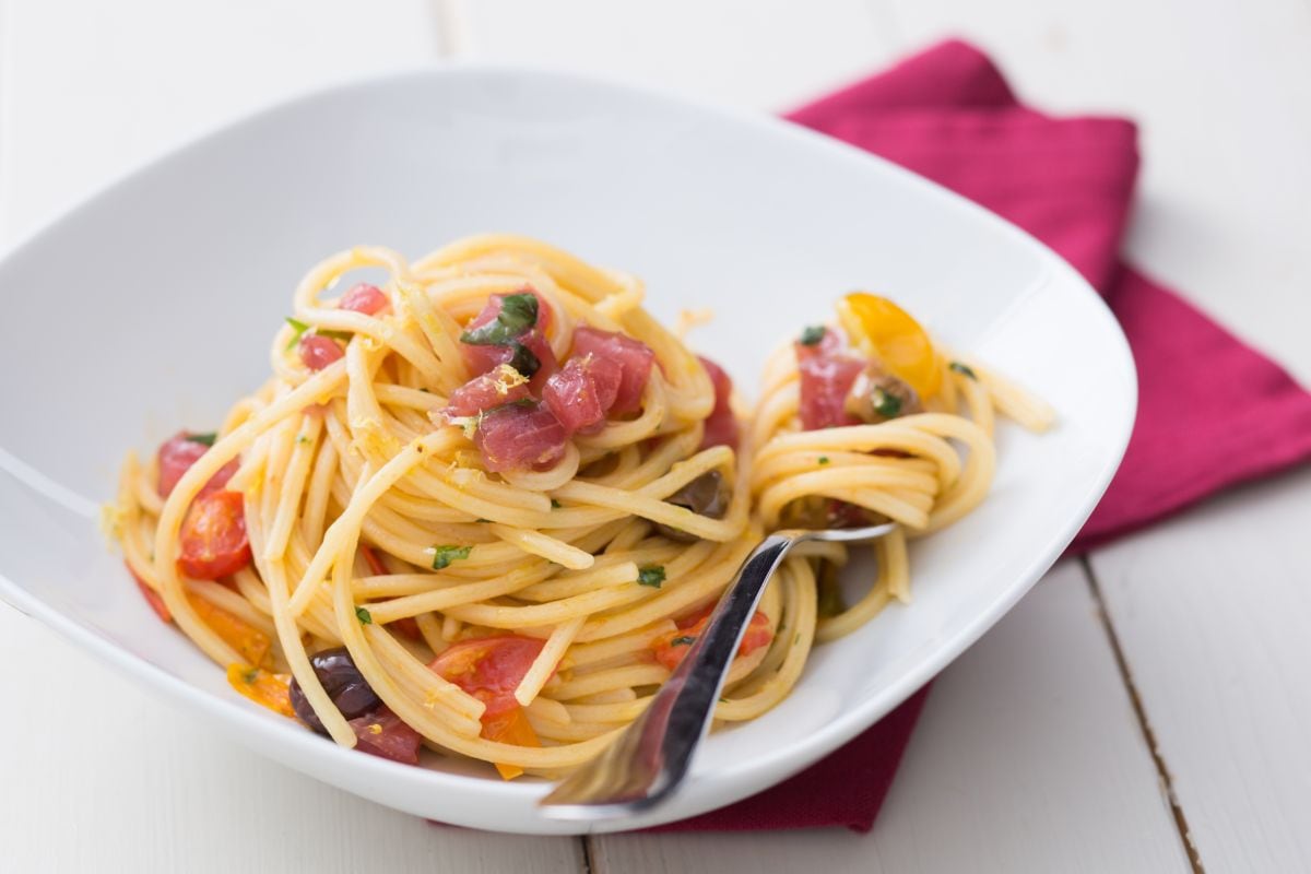 Pasta mit frischem Thunfisch