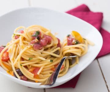 Pasta mit frischem Thunfisch